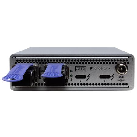 ATTO Technology N3 3102 2-Port 40Gb/s Thunderbolt3 to 2Port 10GbE (SFP+) Adapter