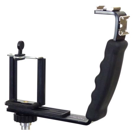 Alzo Digital Mini Video Rig with Rubber Hand Grip and Shoe Mounts for Up to 3.25" Smartphone