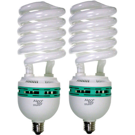 Alzo Digital 85W 120V CFL Video-Lux Photo Light Bulb, 5600K, Pack of 2