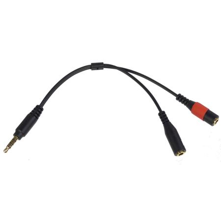 Alzo Digital TRRS Male to Twin TRS Female Breakout Cord