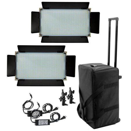 Alzo Digital 2x 16x9 Ultra Lightweight Bi-Color LED Panel Video Light 800