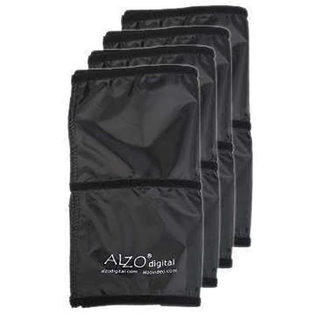 Alzo Digital Fabric Flag for Drum Overhead Light, Set of 4, Black