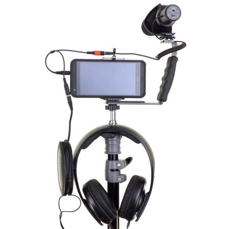 Alzo Digital Streaming Video Rig with Mic Headphone Breakout Cord for Smartphone