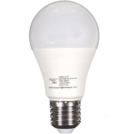Alzo Digital 8W (75W) Joyous Light Dimmable Full Spectrum LED Light Bulb, 5500K, 450 Lumens, CRI 93, 120V