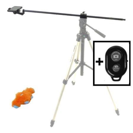 Alzo Digital Horizontal Camera Mount with Rotating Smartphone Mount and Bluetooth Wireless Shutter Release