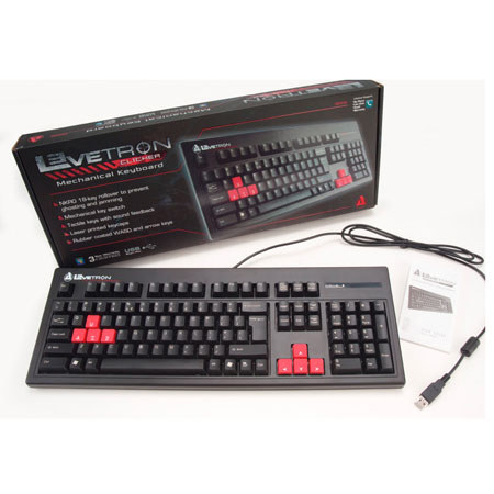 AZiO KB528U Levetron Clicker Mechanical Gaming Keyboard