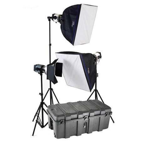Alzo Digital 750 Quartz Halogen Softbox Kit, with Case