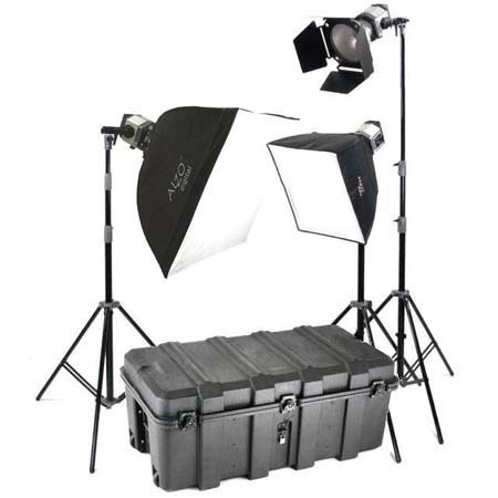 Alzo Digital 3 Light HMI HID Video Studio2 Location Kit
