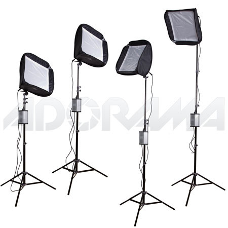 Alzo Digital Video FastBox 4 Light Kit with HMI Lights