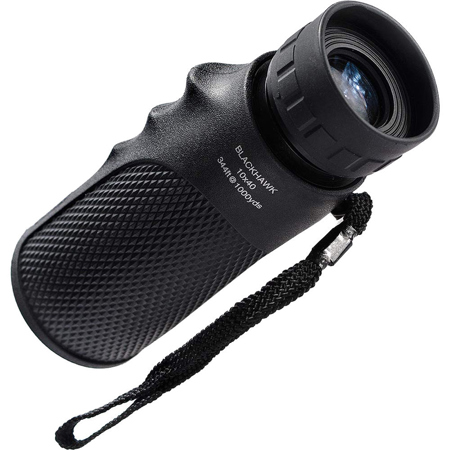 Barska 10x40 Blackhawk Waterproof Monocular, Green Lens