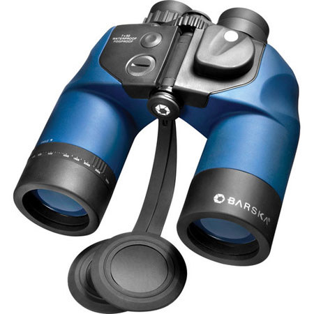 Barska 7x50 Deep Sea Porro Prism Binocular, 7.5 Deg AoV, Rangefinder / Compass