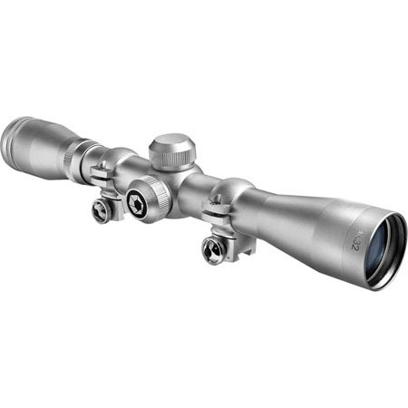 Barska 4x32mm IR Plinker-22 Riflescope, Matte Silver, 30/30 Cross Ret, 1" Tube