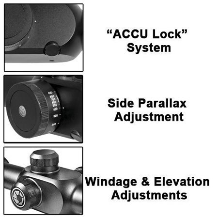 Barska 3-12 x 40 Tactical Riflescope, Matte Black