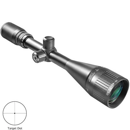 Barska 10-40x50 Varmint Riflescope, Target Dot Ret, Adjust Objective, 1" Tube