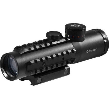 Barska 4x30 Electro Sight Tactical Riflescope, Illum Mil-Dot Reticle, 30mm Tube