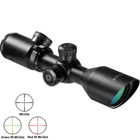 Barska 3-9x42 Gen2 Sniper Riflescope, Illum Mil-Dot Reticle, 1" Center Tube
