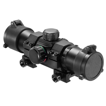 Barska 1x30 Tactical Red Dot Riflescope, Red/Green Illum 4MOA Reticle