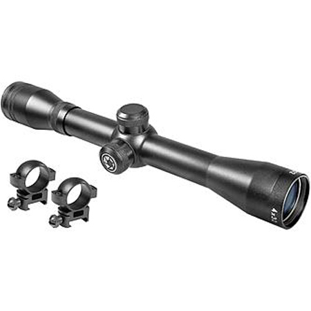 Barska 4x32mm Huntmaster Riflescope, 30/30 Reticle, with Rings, 1" Center Tube