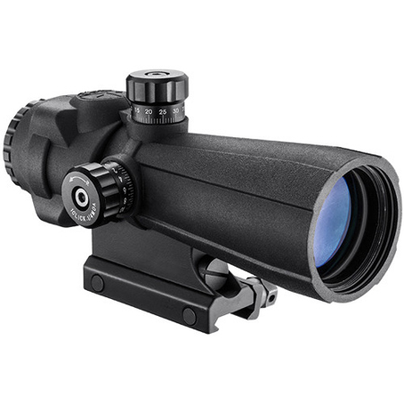 Barska 5x40 AR-X PRO Prism Rubber Armored Riflescope, Illum Cross Dot, Black