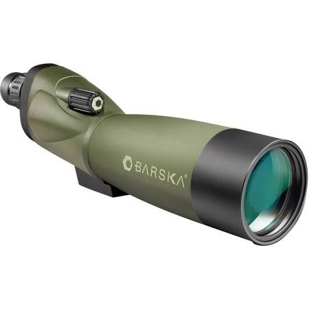 Barska 20-60x60mm Water Proof BlackHawk Spotting Scope, Straight, with Hard & Soft Cases, Moss Green