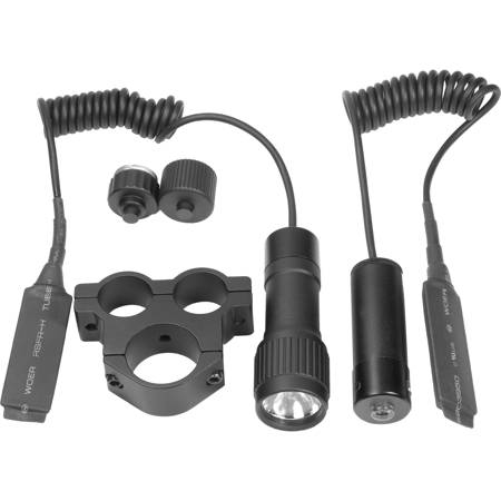 Barska Tactical Red Laser Sight with Flashlight, Mounts to any 1" Tube Scope