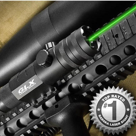 Barska Rail Mounted 5mW Green Laser Sight for Firearms with Picatinny Mount