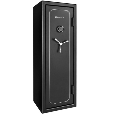 Barska FV-1000 8.47 Cubic Foot Tall Fireproof Vault Safe for 14 Rifles, Black