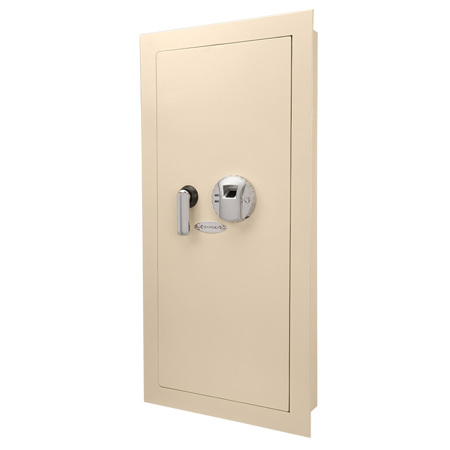Barska 0.82 Cubic Foot Large Biometric Wall Safe, White