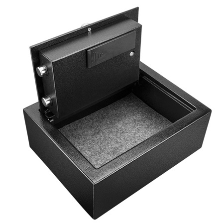 Barska 0.21 Cubic Foot Top Open Keypad Safe, Black