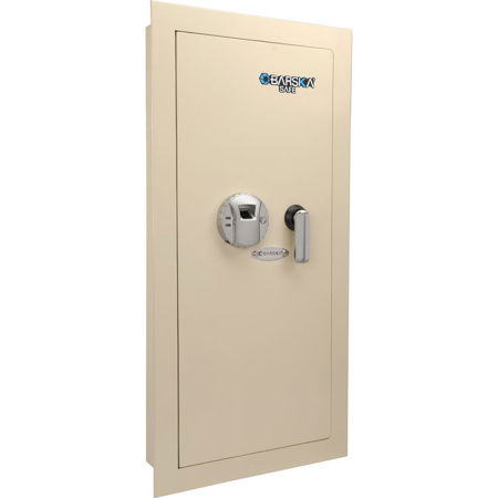 Barska 0.82 Cubic Foot Large Biometric Wall Safe (Left Opening), Beige