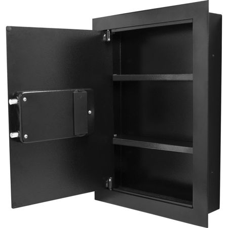 Barska 0.52 Cubic Foot Biometric Wall Safe (Left Opening), Black