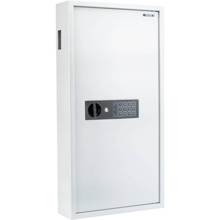Barska 180 Key Dual Lock Deadbolt Cabinet Digital Keypad Wall Safe, White