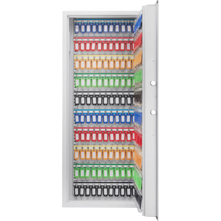 Barska 240 Key Dual Lock Deadbolt Cabinet Digital Keypad Wall Safe, White