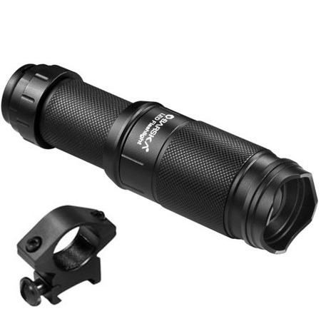 Barska 300 Lumen 5W LED Zoom Flashlight, Water Resistant and Fogproof