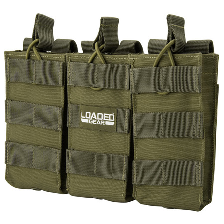 Barska Loaded Gear CX-200 Triple Magazine Pouch, OD Green