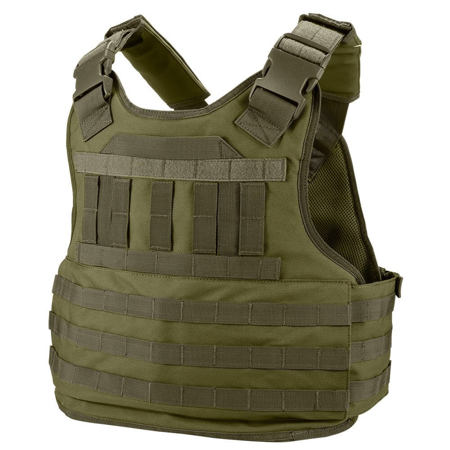 Barska Loaded Gear VX-500 MOLLE Plate Carrier Tactical Vest, OD Green