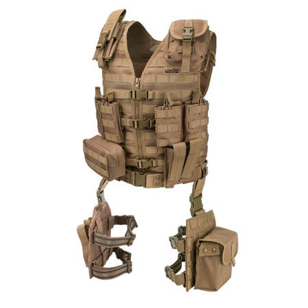Barska Loaded Gear VX-100 Tactical Vest and Leg Platforms, Flat Dark Earth