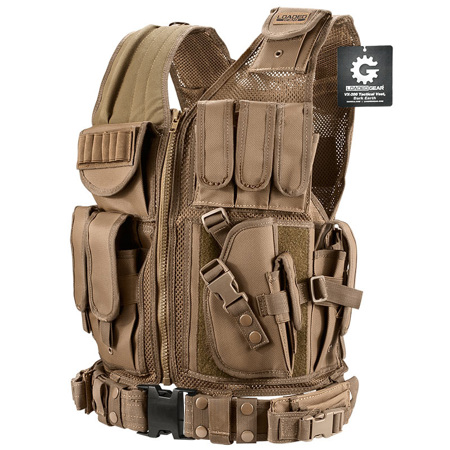 Barska Loaded Gear VX-200 Tactical Vest, Dark Earth