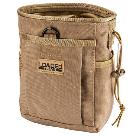 Barska Loaded Gear CX-800 Drawstring Dump Pouch for MOLLE System, Flat Dark Earth