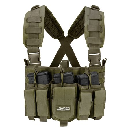 Barska Loaded Gear VX-400 Tactical Chest Rig, OD Green