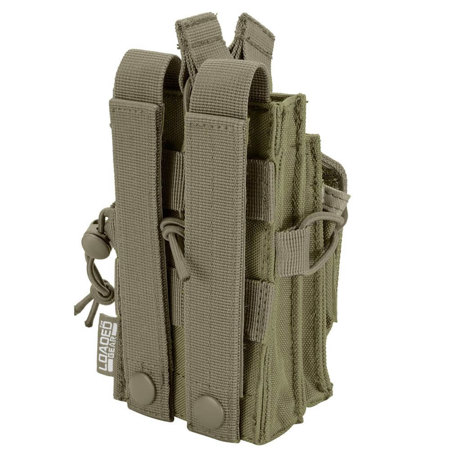 Barska Loaded Gear CX-950 Dual Stacked Rifle and Handgun Mag Pouch, OD Green