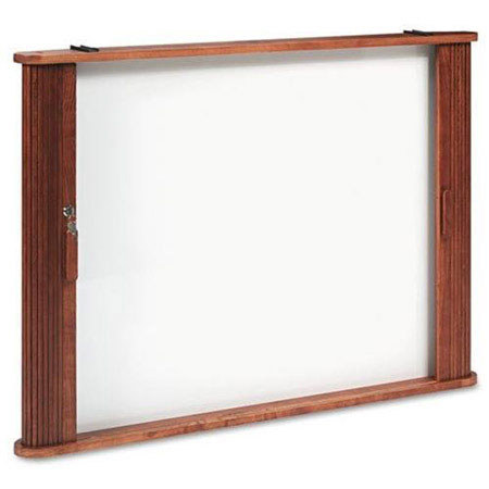 Balt Magnetic Dry Erase Board Conference Room Cabinet, Oak