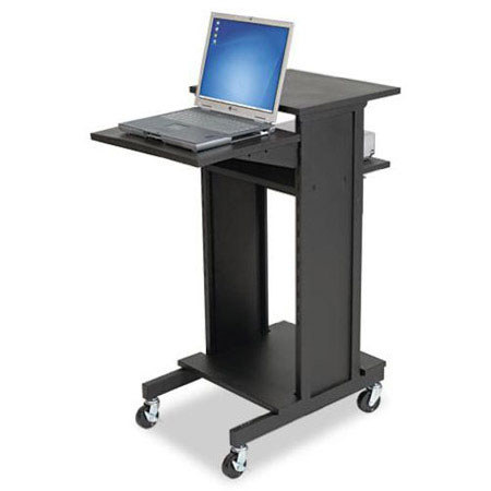 Balt Three Shelf Presentation 3-Shelf Cart, Black