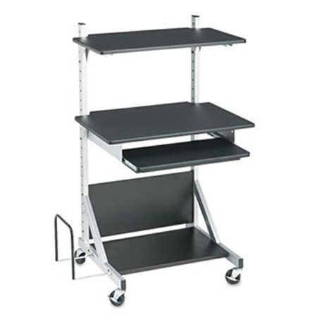 Balt Fully-Adjustable Mobile Workstation, Black