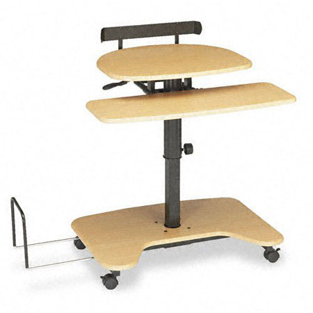 Balt Hi-Hi-Lo Adjustable Pneumatic Workstation, Teak
