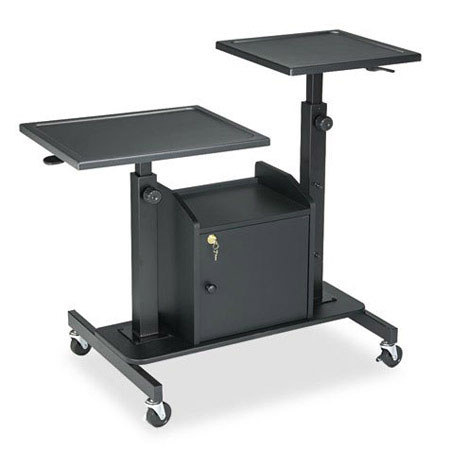 Balt 3-Shelf Pro-View Projection Stand with 2 Platforms, Black