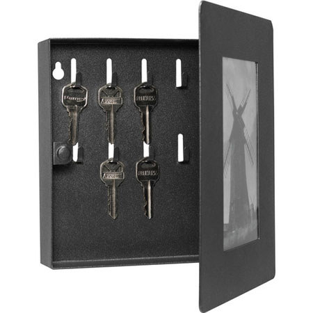 Barska 4x6" Picture Wall Mount Photo Frame Cabinet with 10 Position Key Holder