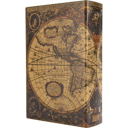 Barska Antique Map Book Lock Box with Key Lock