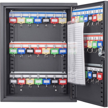 Barska 42 Position Key Cabinet with Key Lock, Black