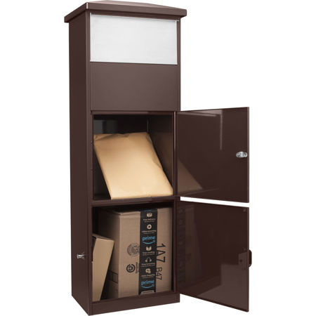 Barska MPB-600 Parcel Drop Box with Package Compartment, Brown